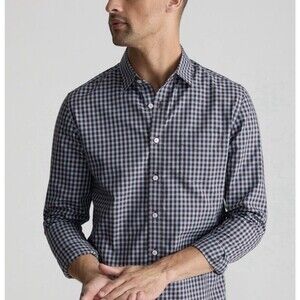 UNTUCKit Navy White Gingham Button Down Shirt Men’s XL Slim Fit Long Sleeve